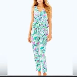 Lilly Pulitzer Paulina Jumpsuit One-Piece Romper Early Bloomer Womens Size XXS‎